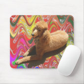 POODLE MET CHRISTMAS SNOEP KLEUREN. MUISMAT (Met muis)