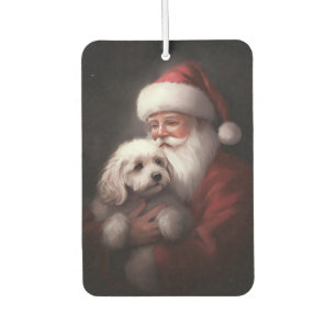 Poodle met kerstman Festieve Kerst  Luchtverfrisser