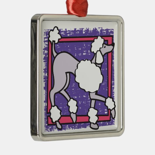 POODLE METALEN ORNAMENT (Rechts)