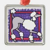 POODLE METALEN ORNAMENT (Voorkant)