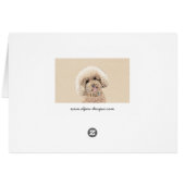 Poodle Miniature Speelgoed Abriot Cream Brown Dog  (Achterkant Horizontaal)