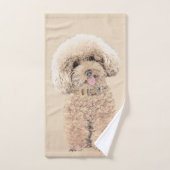 Poodle Miniature Speelgoed Abriot Cream Brown Dog  Bad Handdoek (Handdoek)