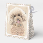 Poodle Miniature Speelgoed Abriot Cream Brown Dog  Bedankdoosjes (Achterkant)