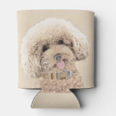 Poodle Miniature Speelgoed Abriot Cream Brown Dog Blikjeskoeler (Achterkant)