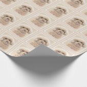 Poodle Miniature Speelgoed Abriot Cream Brown Dog  Cadeaupapier (Hoek)