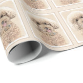 Poodle Miniature Speelgoed Abriot Cream Brown Dog  Cadeaupapier (Rol Hoek)