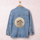 Poodle Miniature Speelgoed Abriot Cream Brown Dog  Denim Jacket (Hangar)