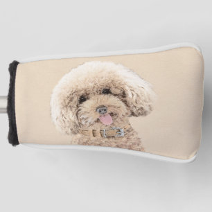 Poodle Miniature Speelgoed Abriot Cream Brown Dog Golfheadcover