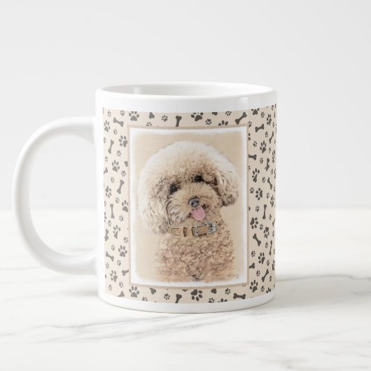 Poodle Miniature Speelgoed Abriot Cream Brown Dog Grote Koffiekop (Links)