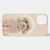 Poodle Miniature Speelgoed Abriot Cream Brown Dog  iPhone Hoesje (Achterkant horizontaal)