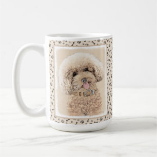 Poodle Miniature Speelgoed Abriot Cream Brown Dog Koffiemok