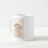 Poodle Miniature Speelgoed Abriot Cream Brown Dog  Koffiemok (Voorkant links)