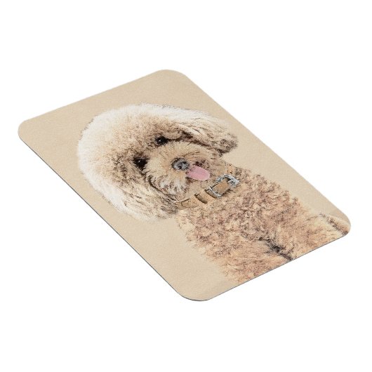 Poodle Miniature Speelgoed Abriot Cream Brown Dog  Magneet (Rechterzijde)
