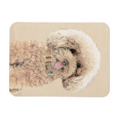 Poodle Miniature Speelgoed Abriot Cream Brown Dog Magneet (Horizontaal)