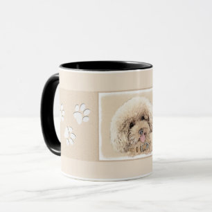 Poodle Miniature Speelgoed Abriot Cream Brown Dog Mok