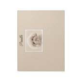 Poodle Miniature Speelgoed Abriot Cream Brown Dog  Notitieblok (Linkerzijde)