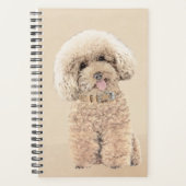 Poodle Miniature Speelgoed Abriot Cream Brown Dog  Planner (Voorkant)