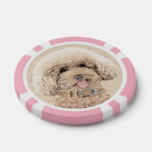 Poodle Miniature Speelgoed Abriot Cream Brown Dog  Poker Chips (Enkel)
