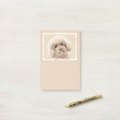 Poodle Miniature Speelgoed Abriot Cream Brown Dog  Post-it® Notes (Op bureau)