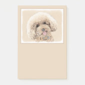 Poodle Miniature Speelgoed Abriot Cream Brown Dog  Post-it® Notes (Voorkant)