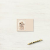 Poodle Miniature Speelgoed Abriot Cream Brown Dog Post-it® Notes (Op bureau)