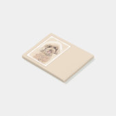 Poodle Miniature Speelgoed Abriot Cream Brown Dog Post-it® Notes (Schuin)