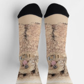 Poodle Miniature Speelgoed Abriot Cream Brown Dog  Sokken (Top)