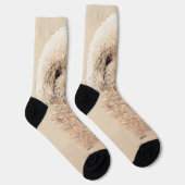 Poodle Miniature Speelgoed Abriot Cream Brown Dog  Sokken (Rechts)