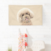 Poodle Miniature Speelgoed Abriot Cream Brown Dog  Spandoek (Insitu)