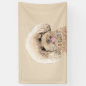 Poodle Miniature Speelgoed Abriot Cream Brown Dog  Spandoek (Verticaal)