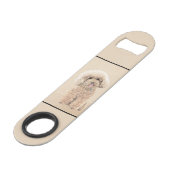Poodle Miniature Speelgoed Abriot Cream Brown Dog Speed Flessenopener (Voorkant Gekanteld)