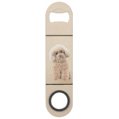 Poodle Miniature Speelgoed Abriot Cream Brown Dog Speed Flessenopener (Voorkant)