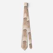 Poodle Miniature Speelgoed Abriot Cream Brown Dog  Stropdas (Voorkant)