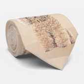 Poodle Miniature Speelgoed Abriot Cream Brown Dog  Stropdas (Opgerold)