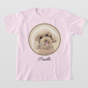 Poodle Miniature Speelgoed Abriot Cream Brown Dog  T-shirt