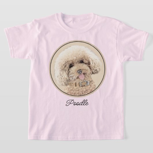 Poodle Miniature Speelgoed Abriot Cream Brown Dog  T-shirt (Laagn)