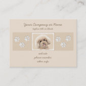Poodle Miniature Speelgoed Abriot Cream Brown Dog  Visitekaartje (Voorkant)