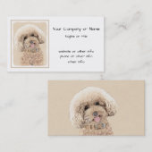 Poodle Miniature Speelgoed Abriot Cream Brown Dog  Visitekaartje (Voorkant / Achterkant)