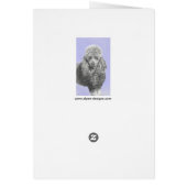 Poodle Miniature Speelgoed Silver Gray Blue Dog Ar (Achterkant)