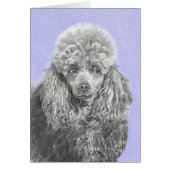 Poodle Miniature Speelgoed Silver Gray Blue Dog Ar (Voorkant)