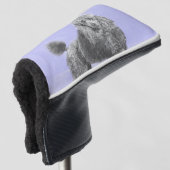 Poodle Miniature Speelgoed Silver Gray Blue Dog Ar Golfheadcover (3/4 voorkant)