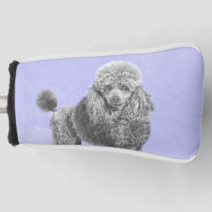 Poodle Miniature Speelgoed Silver Gray Blue Dog Ar Golfheadcover