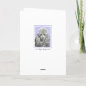 Poodle Miniature Speelgoed Silver Gray Blue Dog Ar Kaart (Achterkant)