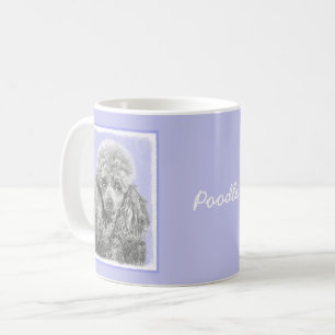 Poodle Miniature Speelgoed Silver Gray Blue Dog Ar Koffiemok