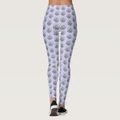 Poodle Miniature Speelgoed Silver Gray Blue Dog Ar Leggings (Achterkant)