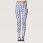 Poodle Miniature Speelgoed Silver Gray Blue Dog Ar Leggings (Voorkant)
