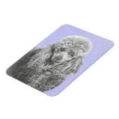 Poodle Miniature Speelgoed Silver Gray Blue Dog Ar Magneet (Linkerzijde)
