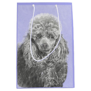 Poodle Miniature Speelgoed Silver Gray Blue Dog Ar Medium Cadeauzakje