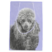 Poodle Miniature Speelgoed Silver Gray Blue Dog Ar Medium Cadeauzakje (Achterkant)