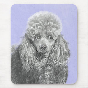 Poodle Miniature Speelgoed Silver Gray Blue Dog Ar Muismat